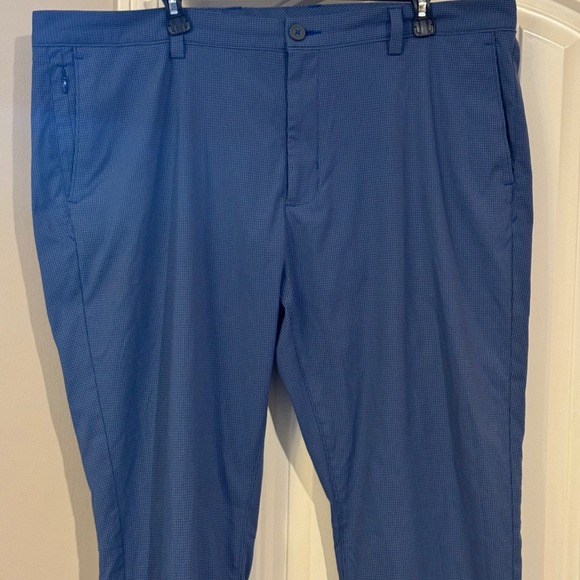 Tommy Bahama Island Zone Performance Pants Mens 40x30 Blue Checkered Golf *READ - Picture 1 of 16